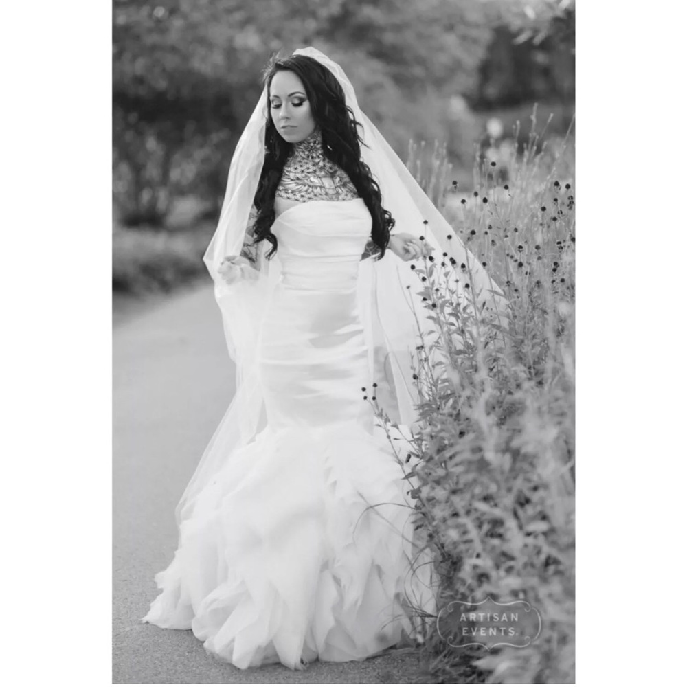 Vera Wang Ethel Dress ALTERED w/ Sash & Veil